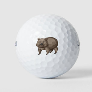 Cute wombat golf balls
