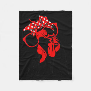 Cute Women Girl Chicken With Bandana Headband And Fleece Blanket