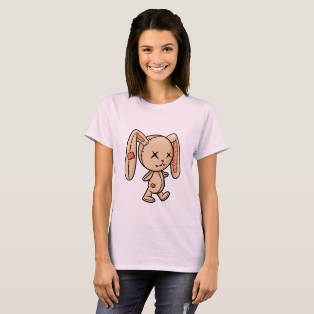 Cute Women’s Basic T-Shirt – Adorable Graphic  (Front Full)