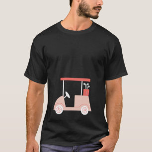 Cute Womens Golf  Pink Golf Cart T-Shirt