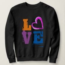 Cute Womens Love Sweatshirt design Hipster Chic