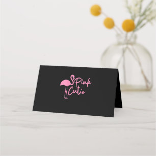 Cute Womens Pink Flamingo Pink Cute Flamingo Place Card