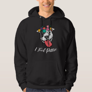 Cute Womens Pitbull Pit Bull Lover I Feel Pittie P Hoodie