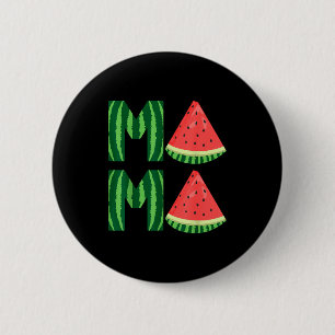 Cute women's watermelon mama vintage summer fruit 6 cm round badge