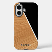 Cute Wood and Black Personalized 