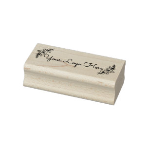 cute wood art stamp for brands or business owners