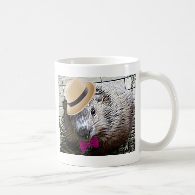 Cute Woodchuck Cartoon! Coffee Mug (Right)