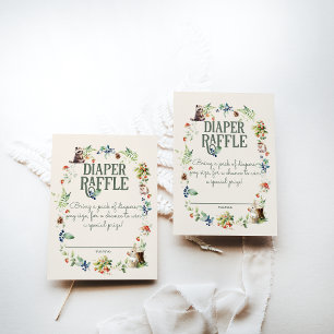 Cute Woodland Animal Adventure Neutral Baby Shower Enclosure Card