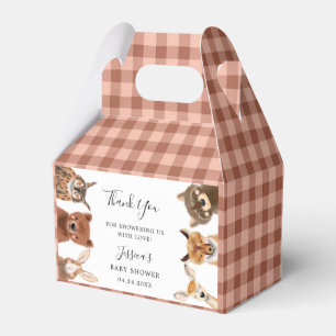 Cute Woodland Animal Baby Shower Favour Box