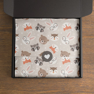 Cute Woodland Animal Kids Pattern Tissue Paper