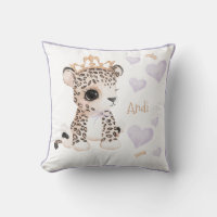 Cute Woodland Animal Leopard Name Crow Nursery