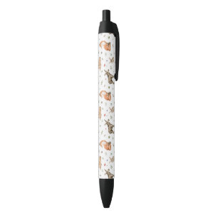 Cute Woodland Animal Pattern Black Ink Pen