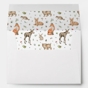 Cute Woodland Animal Pattern Envelope