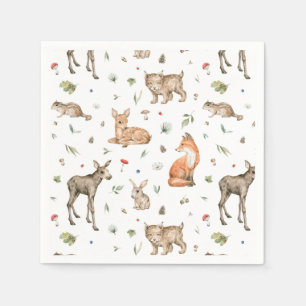 Cute Woodland Animal Pattern Napkin