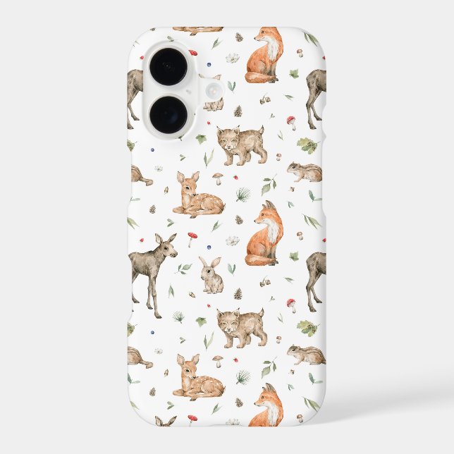 Cute Woodland Animal Pattern Samsung Galaxy S21 Case (Back)