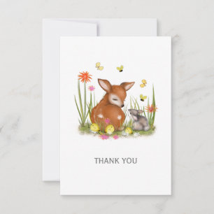 Cute Woodland Animal Thank You Card