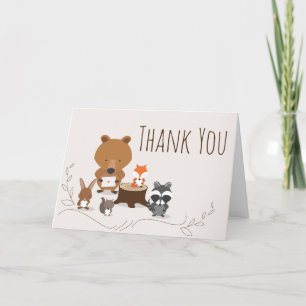 Cute Woodland Animal Thank You Card