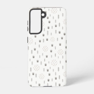 Cute Woodland Animal Track Pattern Samsung Galaxy Case