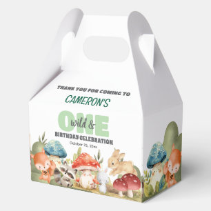 Cute Woodland Animals 1st Birthday Party Favour Box