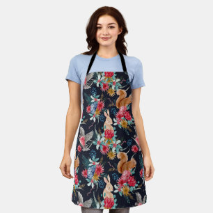 Cute Woodland Animals All Over Print Apron