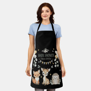 Cute Woodland Animals Baby Shower   Fox, Deer  Apron