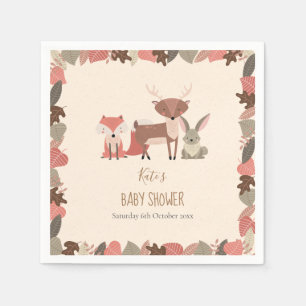 Cute Woodland Animals Baby Shower / Sprinkle Napkin