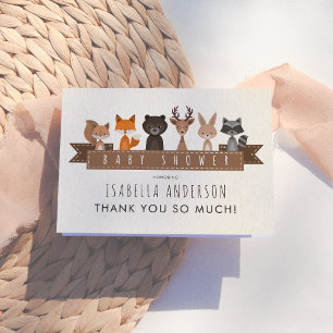 Cute Woodland Animals Baby Shower Thank You