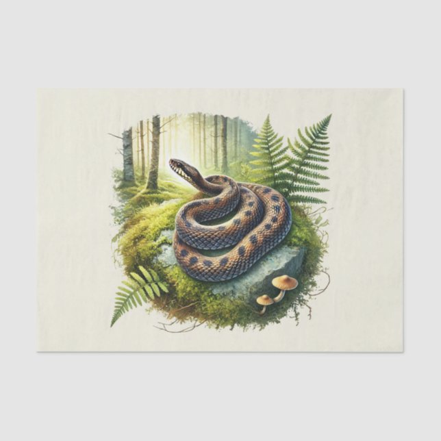 Cute woodland animals decoupage snake tissue paper (Front)