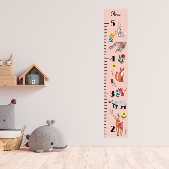 Cute Woodland Animals Growth Chart Personalised (Creator Uploaded)
