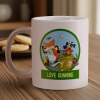 Cute Woodland Animals Love Running Fox Cartoon