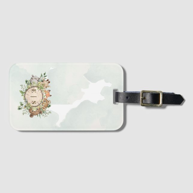 Cute Woodland Animals  Luggage Tag (Front Horizontal)