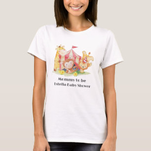 Cute Woodland Animals Mummy To Be Baby Shower T-Shirt