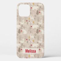 Cute Woodland Animals Nordic Pattern