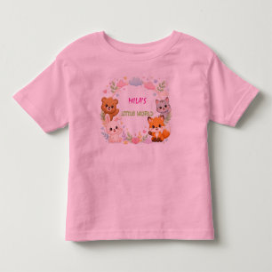 Cute Woodland Animals Nursery Wall Art – Bear Toddler T-Shirt