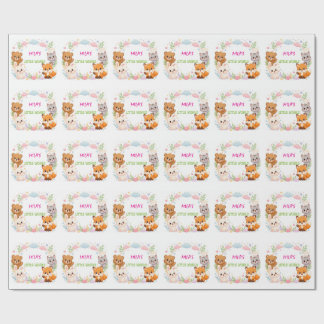 Cute Woodland Animals Nursery Wall Art – Bear Wrapping Paper