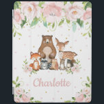 Cute Woodland Animals Pastel Blush Pink Floral iPad Cover<br><div class="desc">(c) The Happy Cat Studio</div>