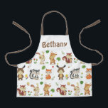 Cute Woodland Animals Pattern Personalised Apron<br><div class="desc">Adorable baby woodland animals pattern on personalised gender neutral kids apron.</div>