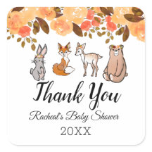 Cute Woodland Animals | Thank You Baby Shower