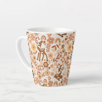 Cute Woodland Baby Deer Floral Pattern