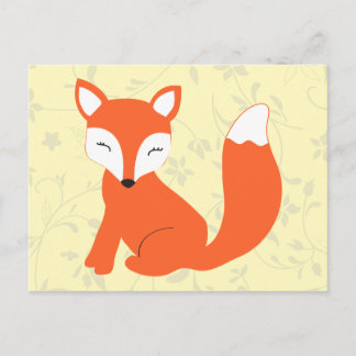 Cute Woodland Baby Fox Postcard