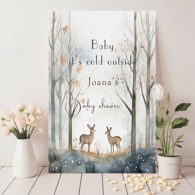 cute woodland baby shower  poster (Creator Uploaded)