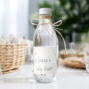 Cute woodland baby shower  water bottle label