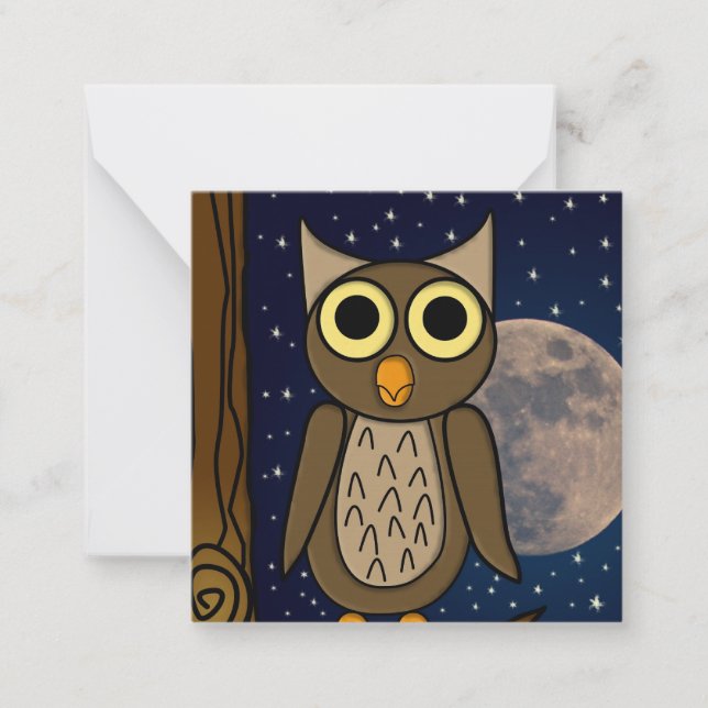 Cute Woodland Bird Artwork Card (Front)