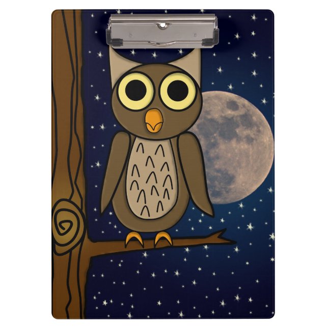 Cute Woodland Bird Artwork Clipboard (Front)
