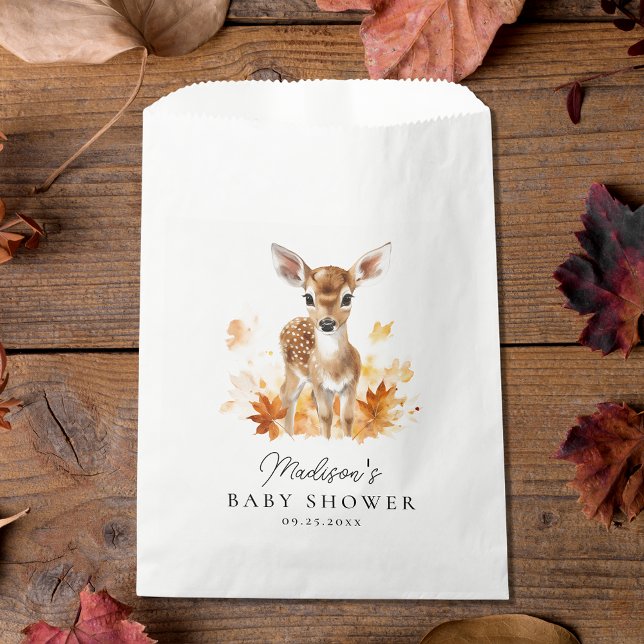 Cute Woodland Deer Fall Baby Shower Favour Bags (Creator Uploaded)