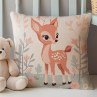 Cute Woodland Deer, Forest Animals, baby Girl