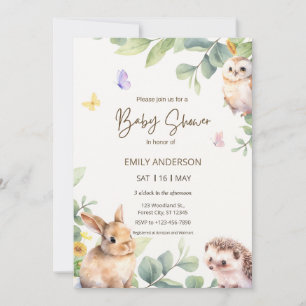 Cute Woodland Forest Animals Invitation