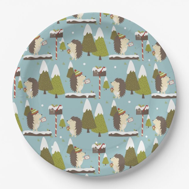 Cute Woodland Forest Paper Plate (Front)