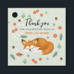 Cute Woodland Fox Kids Birthday Thank You Favour Tags<br><div class="desc">This cute girls Birthday Favour tag design features a unique sleeping fox design with fall leaves and flowers. The tag provides areas for you to add a name and age, and your own message in a minimalist script. Perfect for any fox lover's birthday, great for a 4th birthday, but fully...</div>