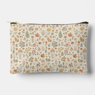 Cute Woodland Fox Sun Rainbow Seamless Pattern Accessory Pouch